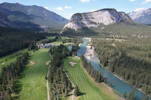 Banff Springs 9th Green Aerial